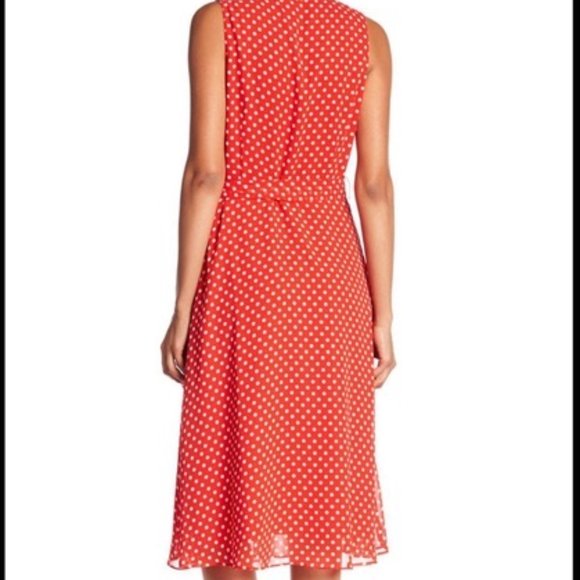 Anne Klein Red White Polka Dot Dress (Size 2) - Picture 10 of 11